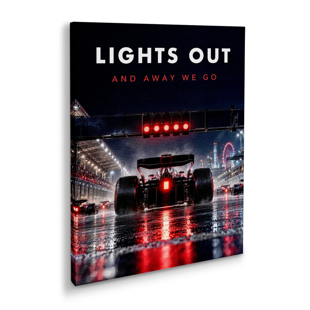 F1 Lights Out and Away We Go | Obraz, pod kątem