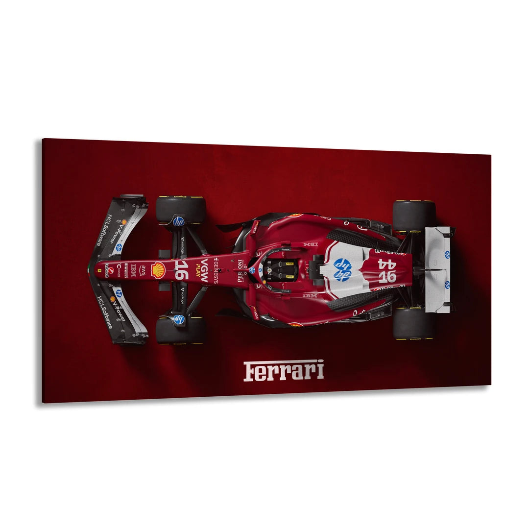 Ferrari F1 z Góry | Obraz, pod kątem