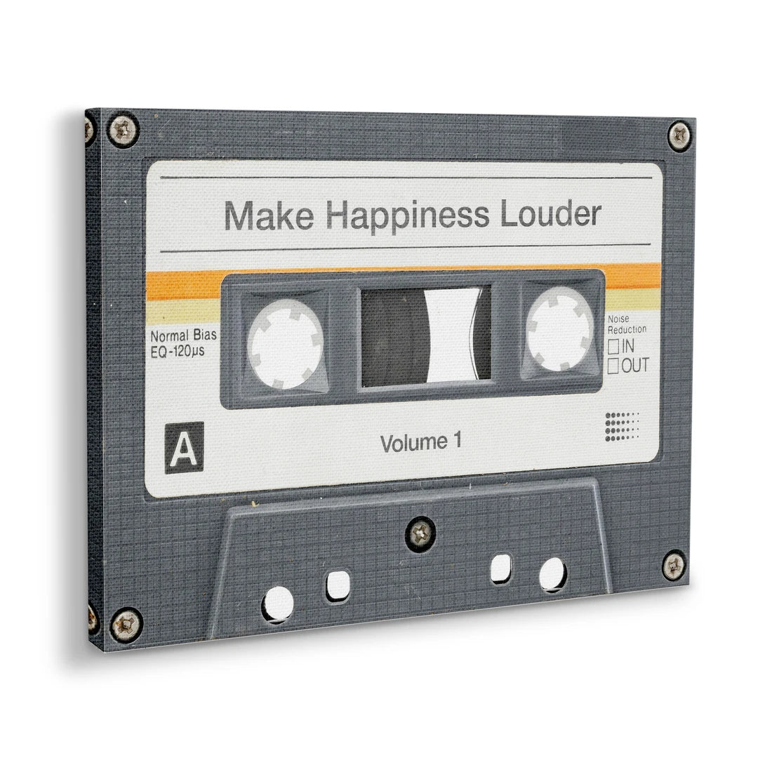 Kaseta Make Happiness Louder | Obraz, pod kątem