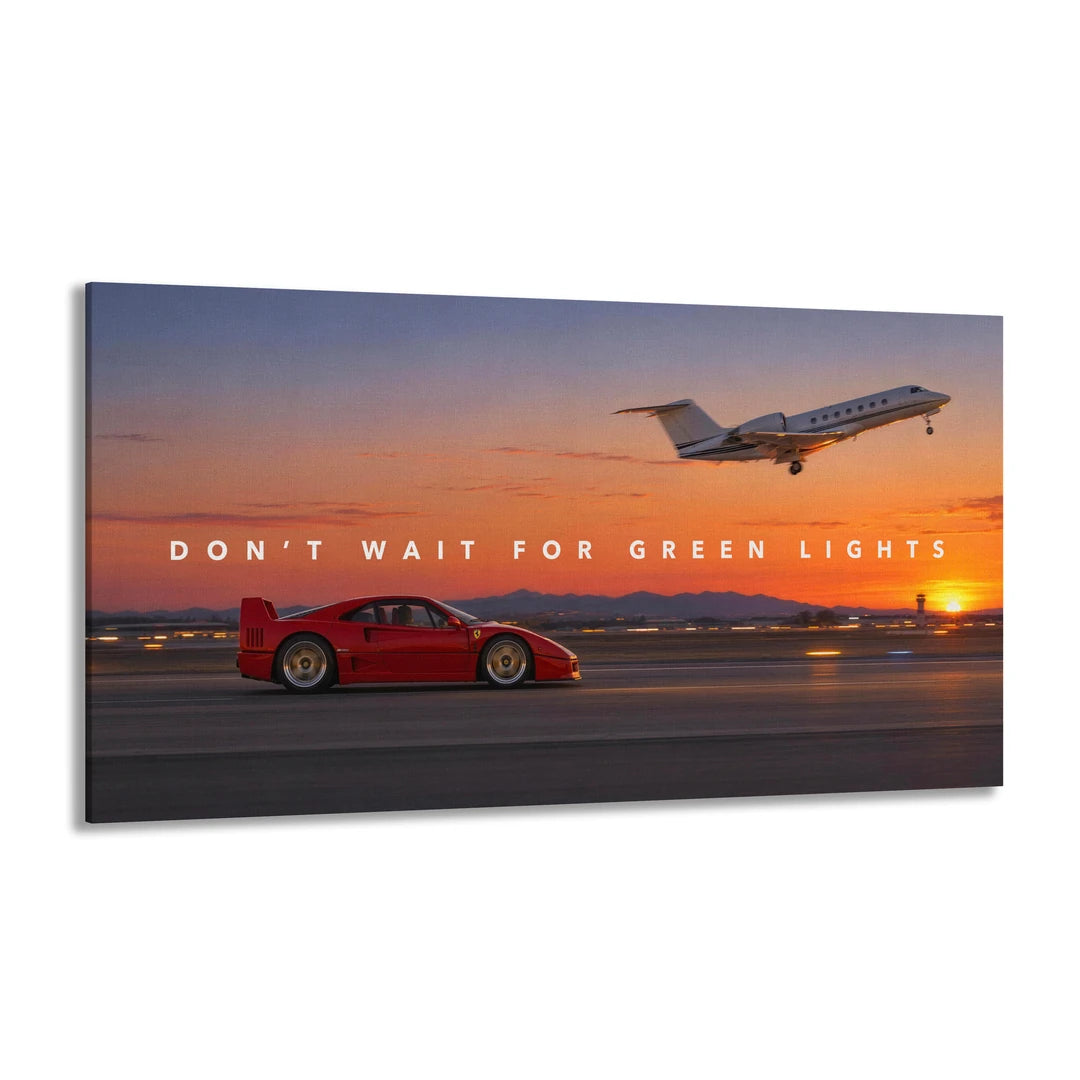 Ferrari F40 Don't Wait For Green Lights | Obraz, pod kątem