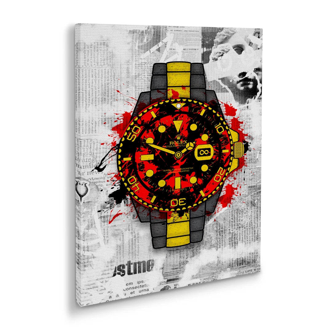 Czerwony Rolex | Obraz, pod kątem