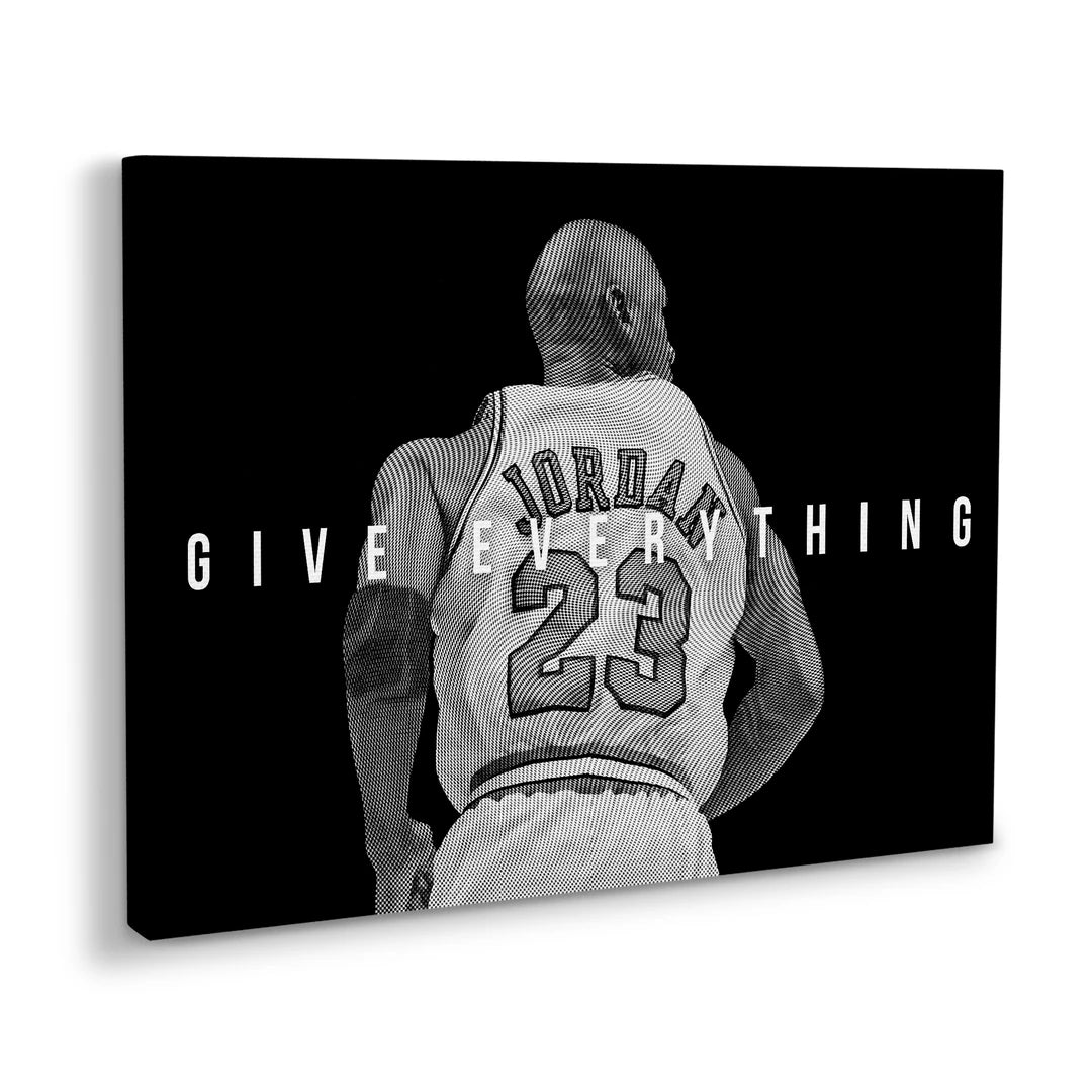 Michael Jordan Give Everything | Obraz, pod kątem