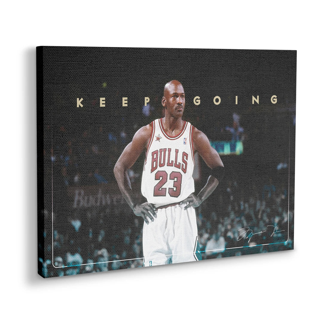 Michael Jordan Keep Going | Obraz, pod kątem