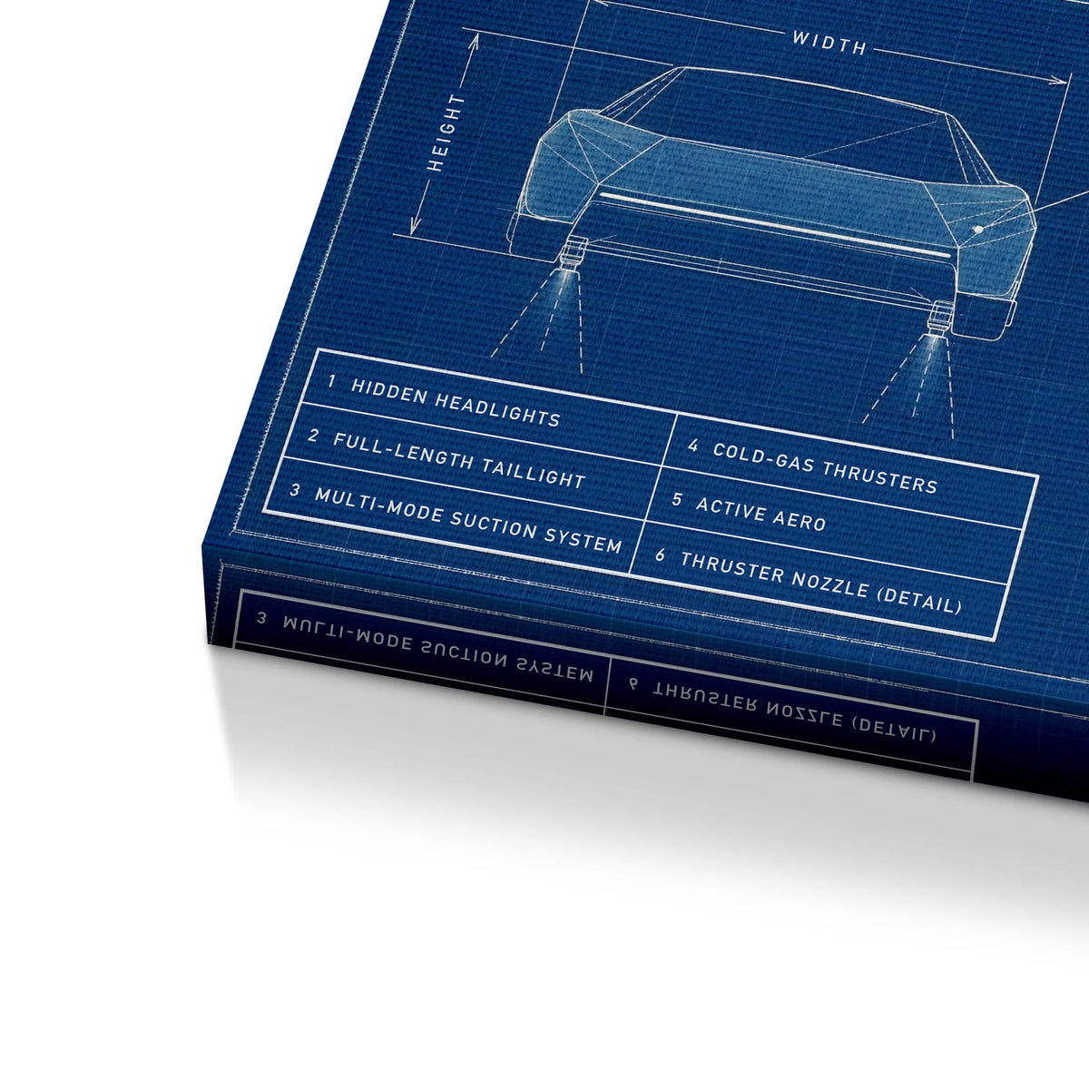 Tesla Roadster Blueprint | Obraz, zbliżenie