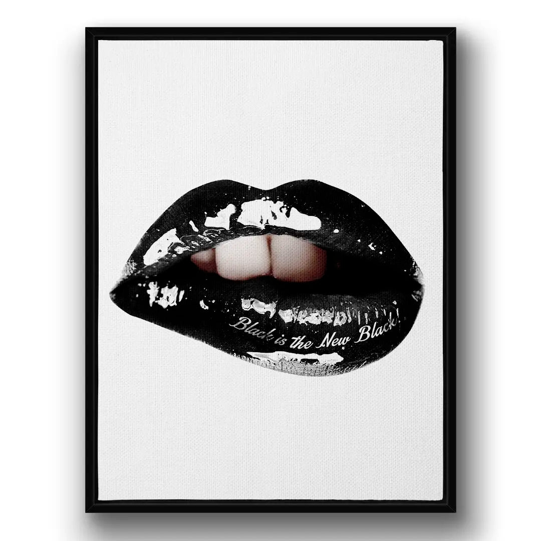 Lips Black Is The New Black | Obraz