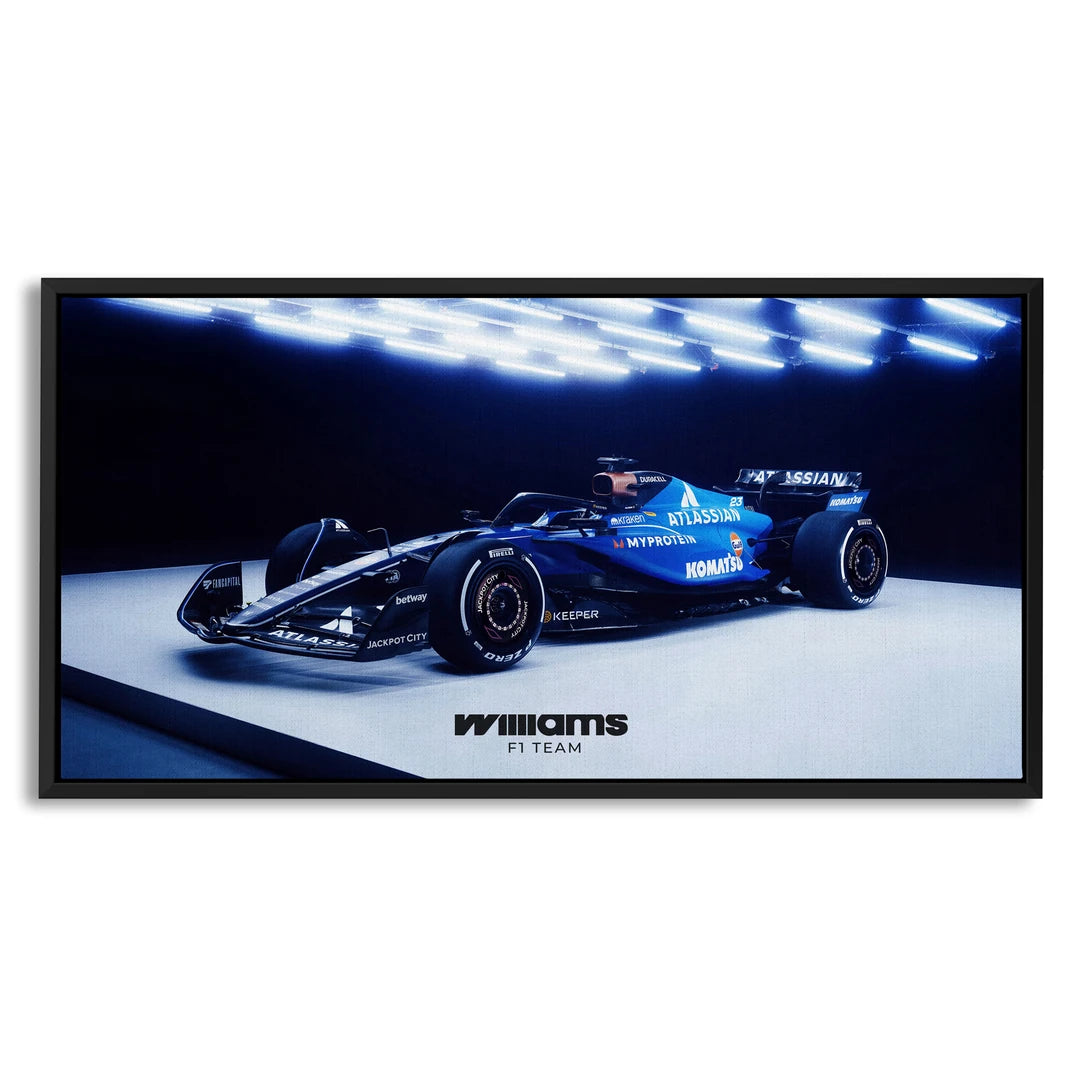Williams F1 | Obraz, w czarnej ramie, widok z przodu