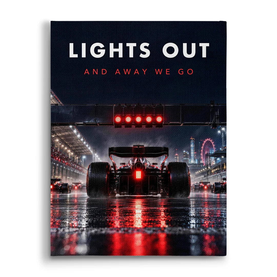 F1 Lights Out and Away We Go | Obraz, widok z przodu