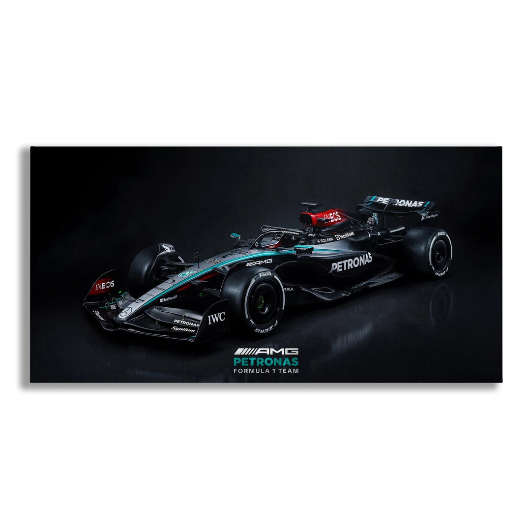 Czarny Mercedes F1 | Obraz, widok z przodu