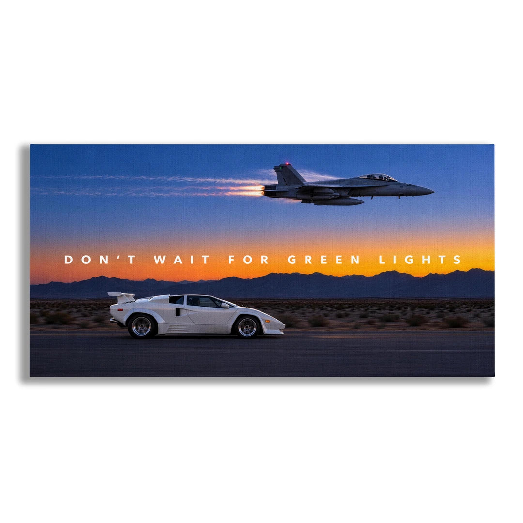 Countach Don't Wait For Green Lights | Obraz, widok z przodu