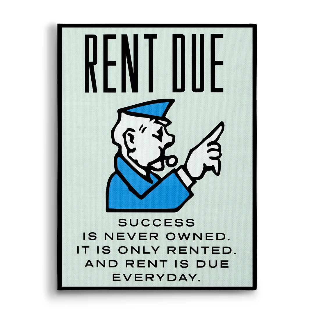 Monopoly Rent Due | Obraz, widok z przodu