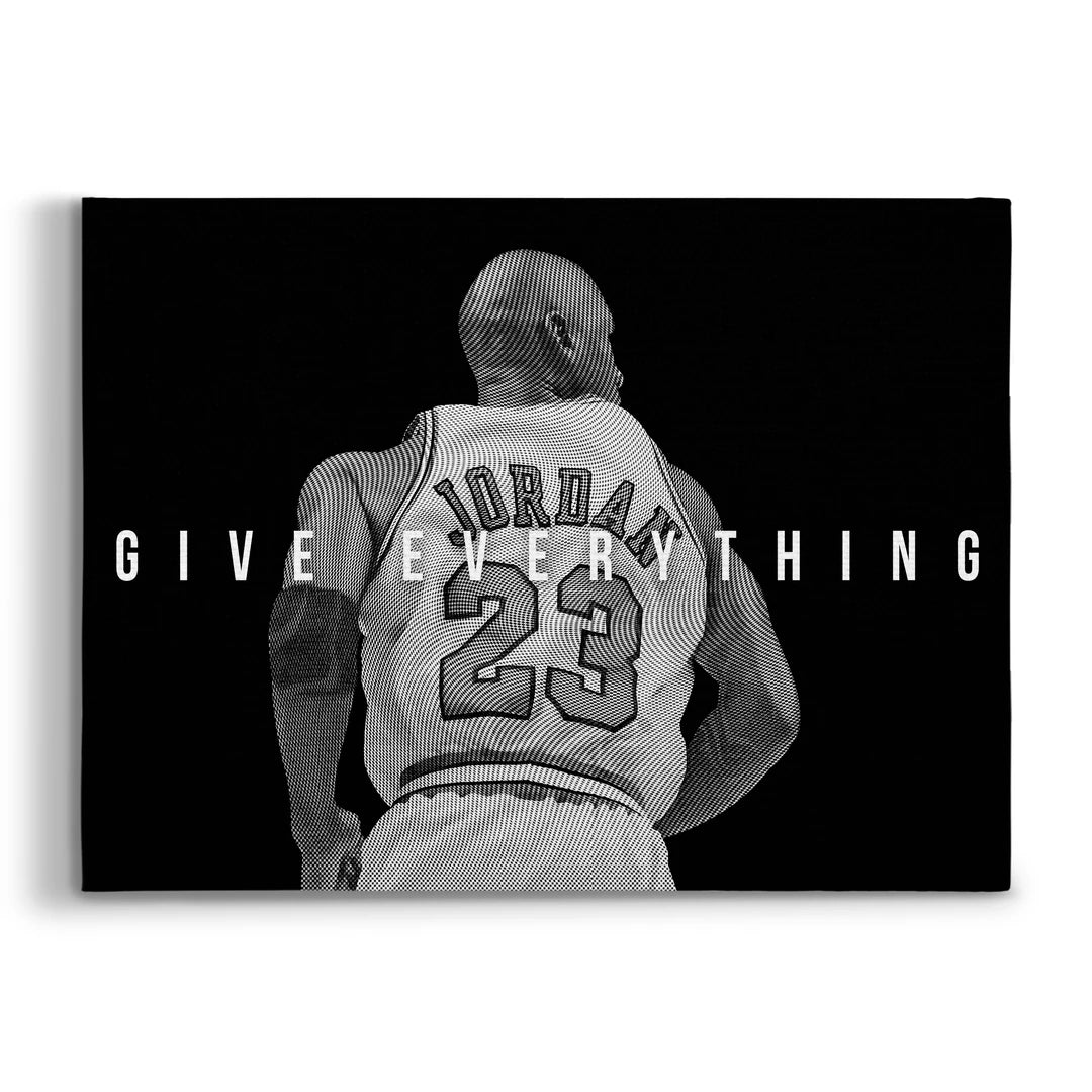 Michael Jordan Give Everything | Obraz, widok z przodu