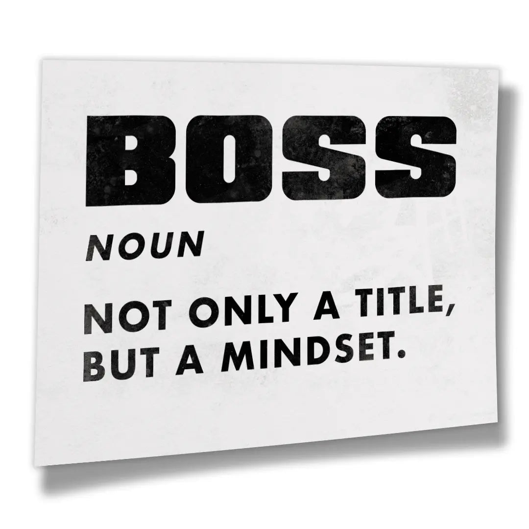 Boss Definicja Biały | Plakat