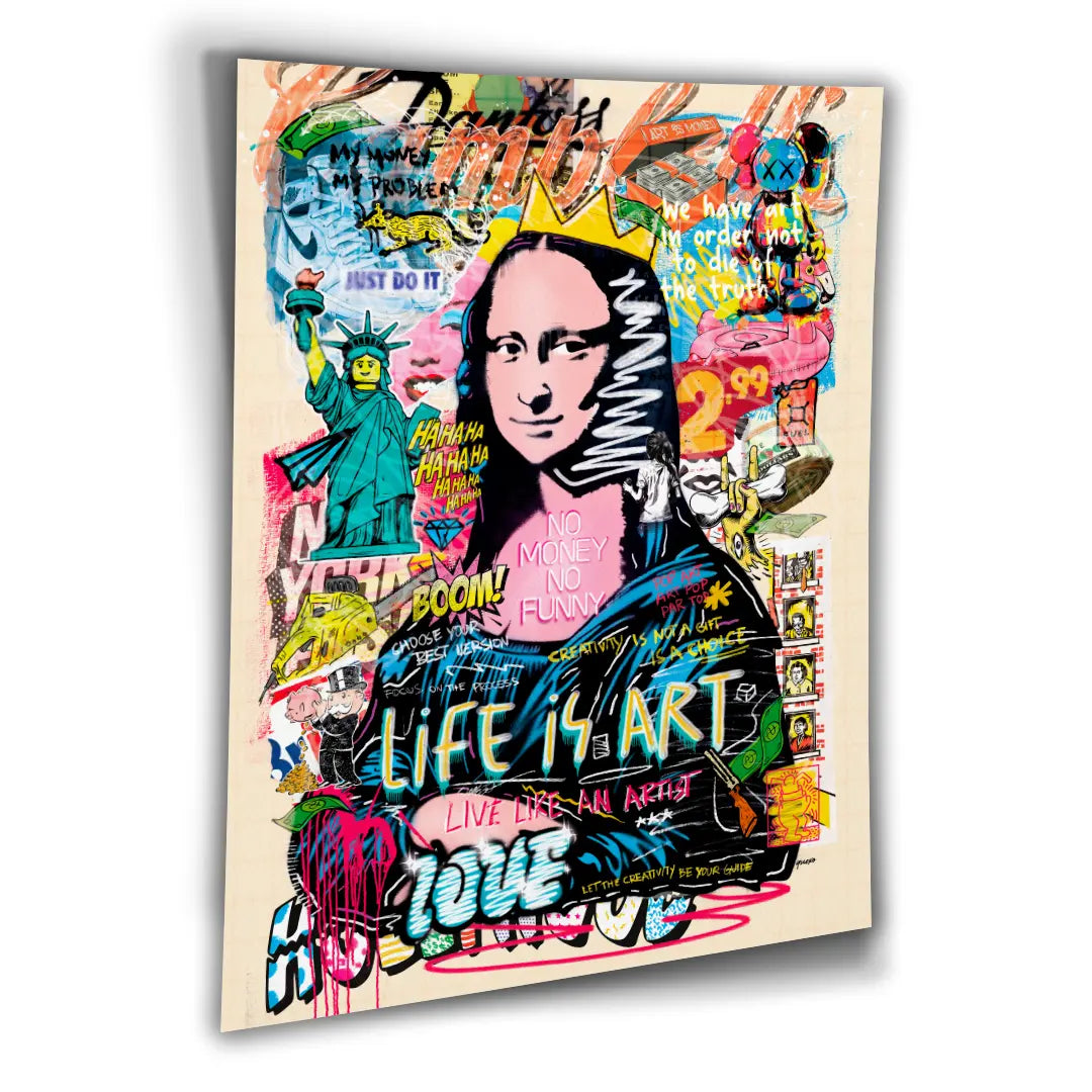 Mona Lisa - Life Is Art | Plakat