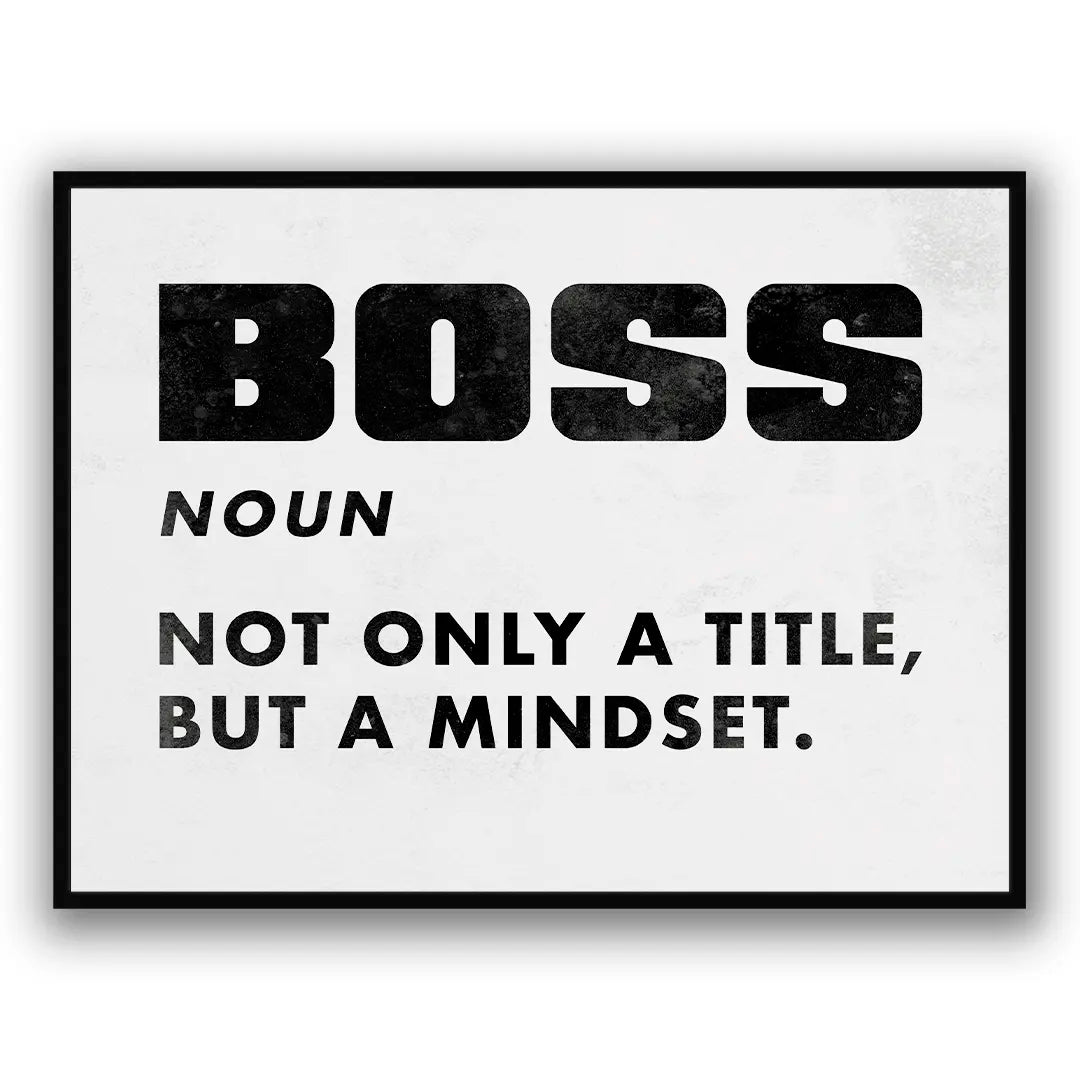 Boss Definicja Biały | Plakat