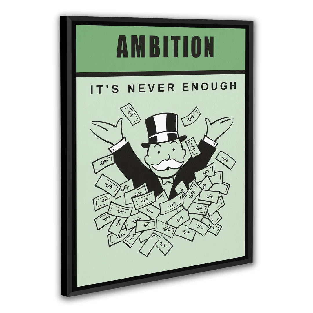 Monopoly Ambition | Plakat, w czarnej ramie, pod kątem