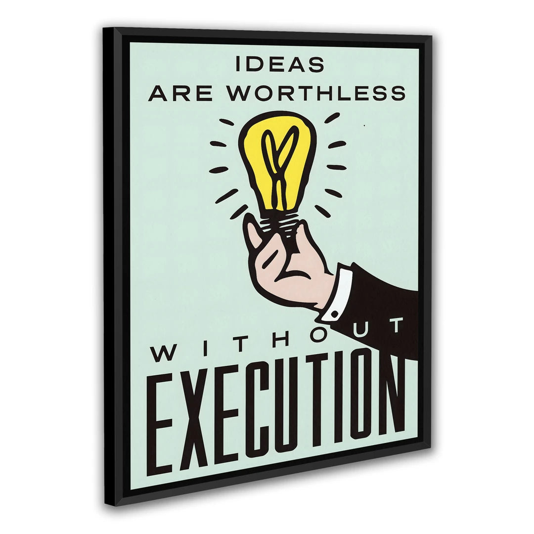 Monopoly Ideas Are Worthless | Plakat, w czarnej ramie, pod kątem