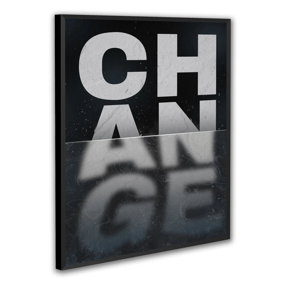 Change | Plakat, w czarnej ramie, pod kątem