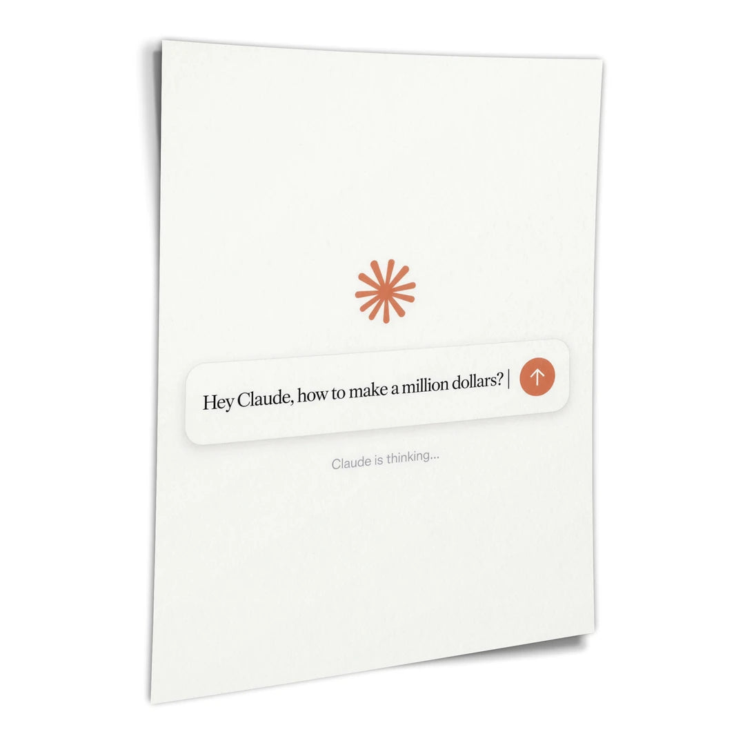 Claude: How to Make a Million Dollars? | Plakat, pod kątem