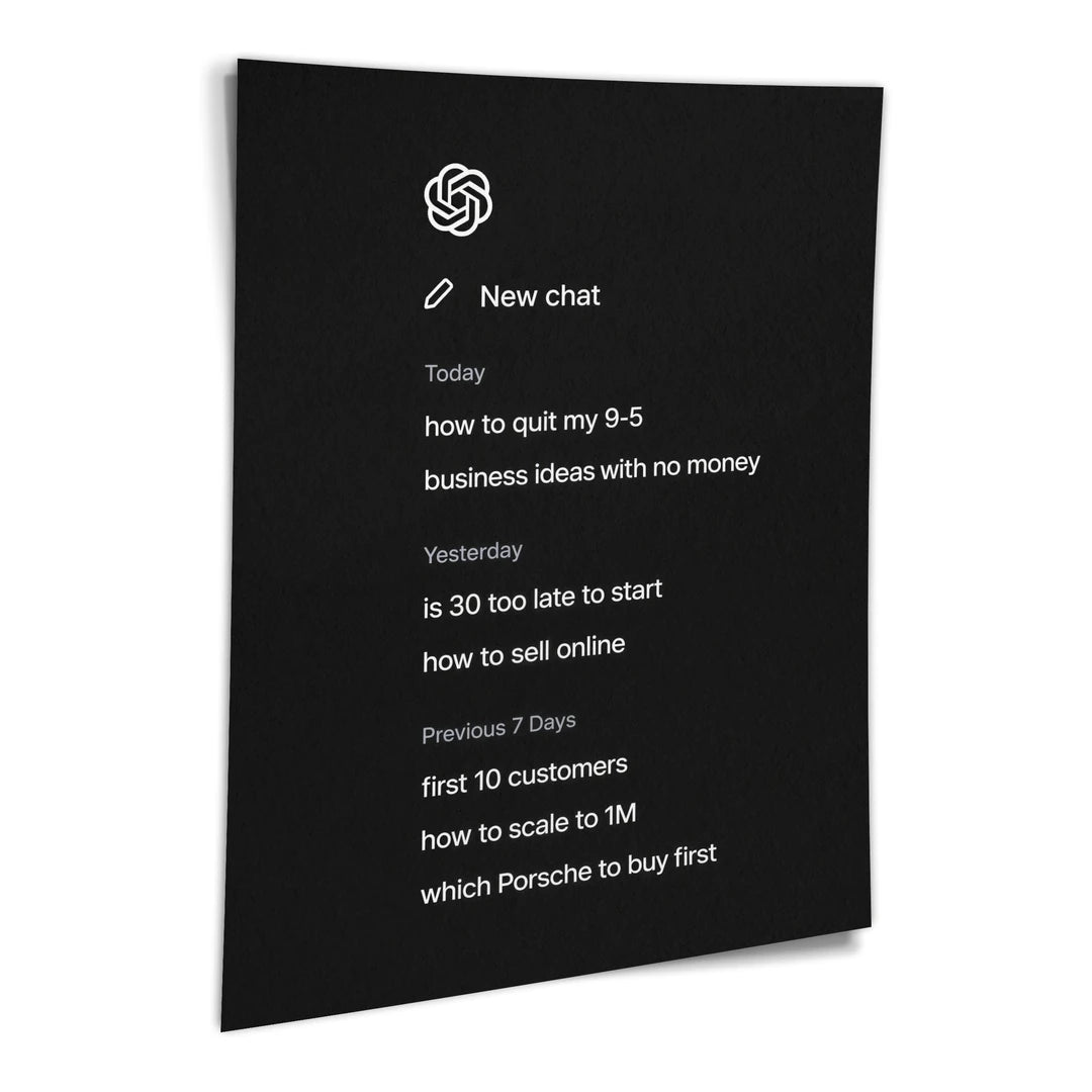 ChatGPT History | Plakat, pod kątem