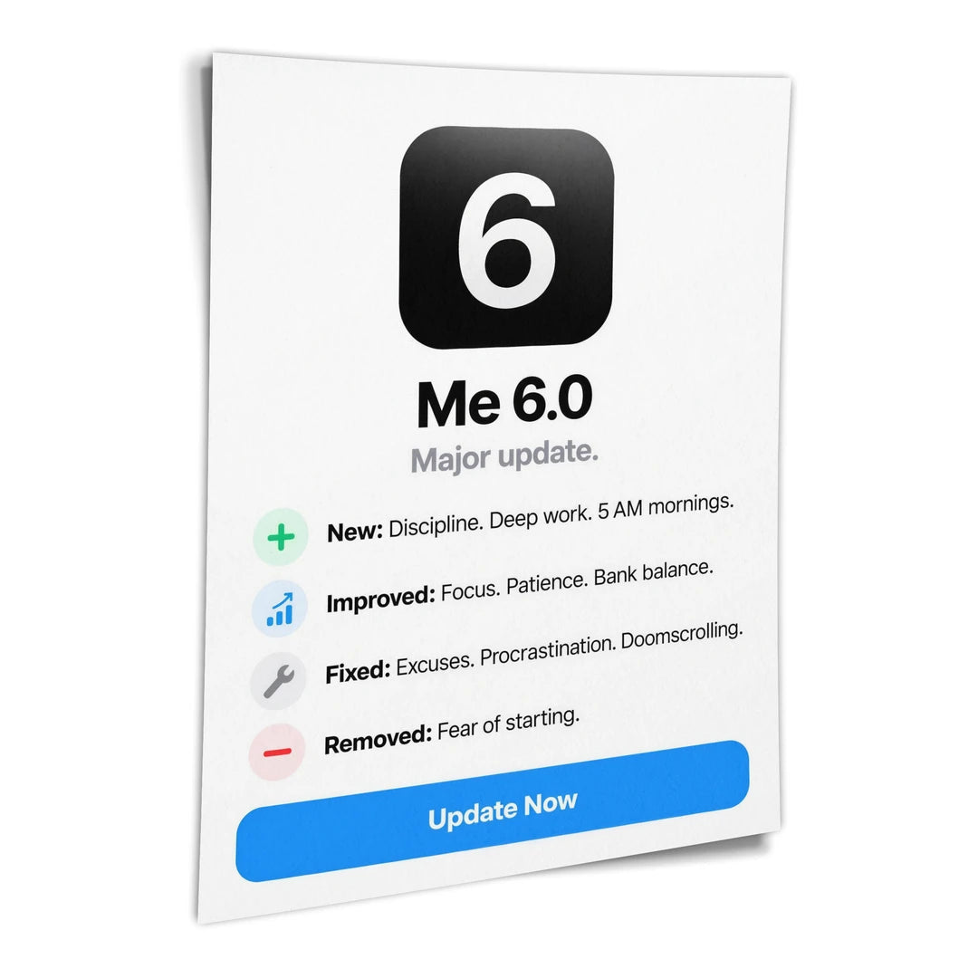 Me 6.0 Update Now | Plakat, pod kątem