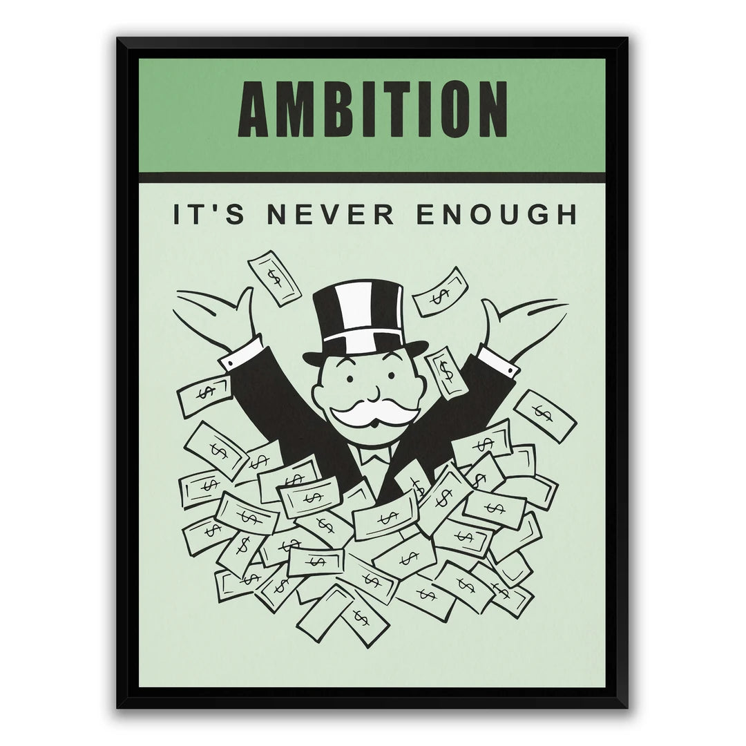 Monopoly Ambition | Plakat, w czarnej ramie, widok z przodu