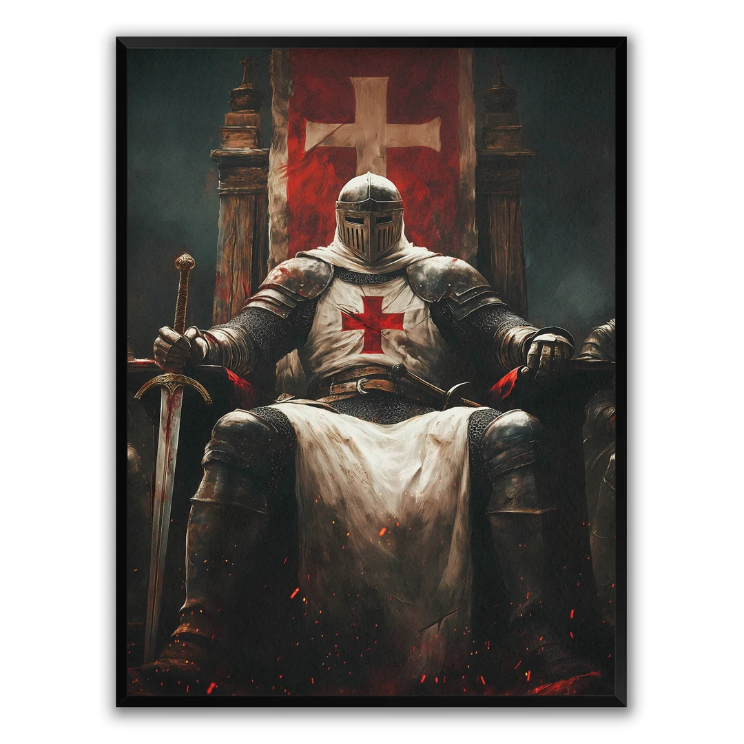 Rycerz Templariusz | Plakat, w czarnej ramie, widok z przodu