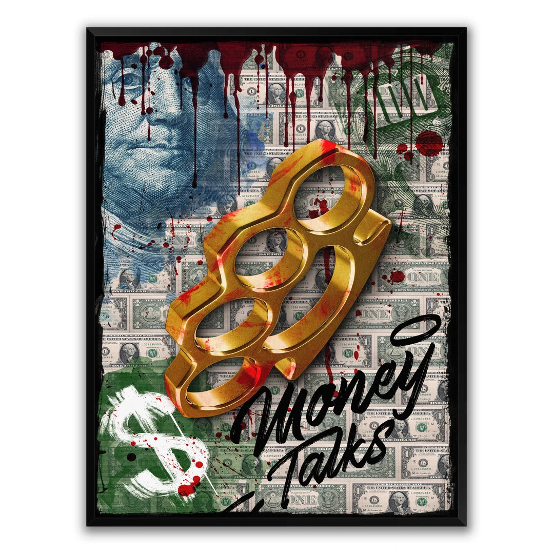 Money Talks | Plakat, w czarnej ramie, widok z przodu