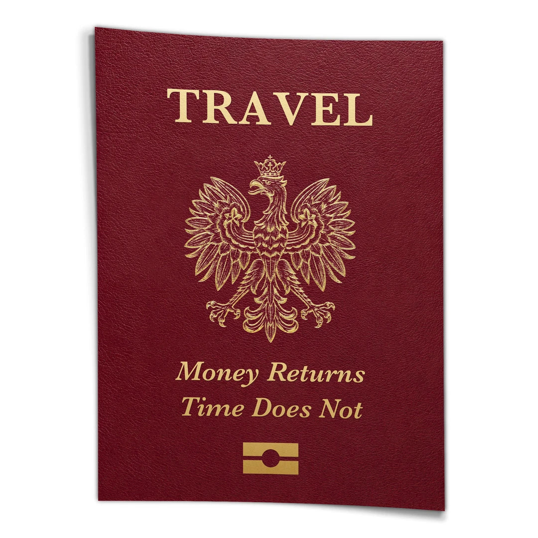 Money Returns Time Does Not | Plakat, widok z przodu
