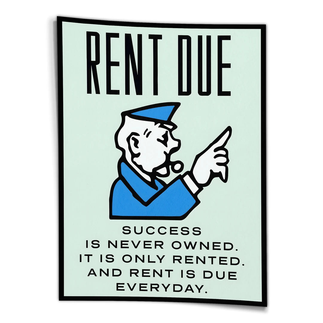 Monopoly Rent Due | Plakat, widok z przodu