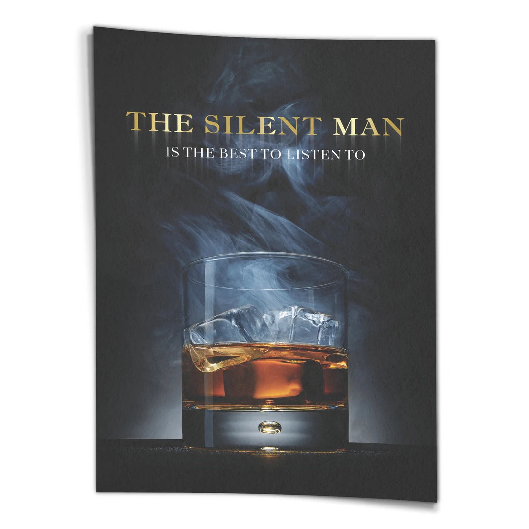 The Silent Man Whiskey | Plakat, widok z przodu