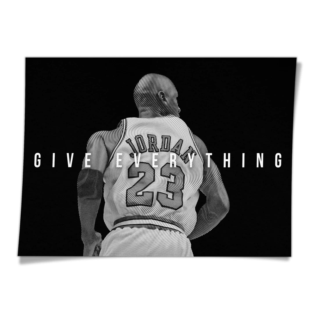 Michael Jordan Give Everything | Plakat, widok z przodu