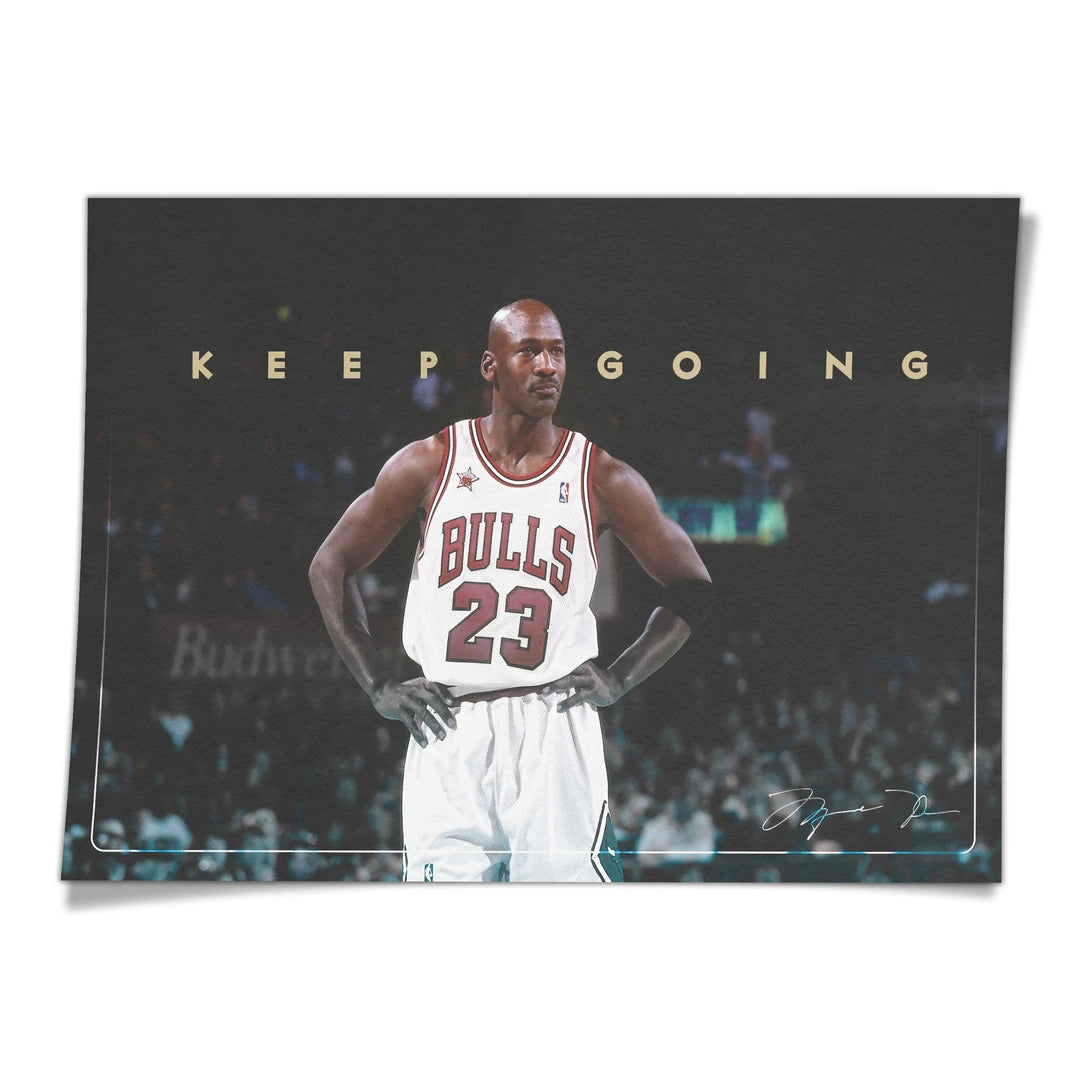 Michael Jordan Keep Going | Plakat, widok z przodu