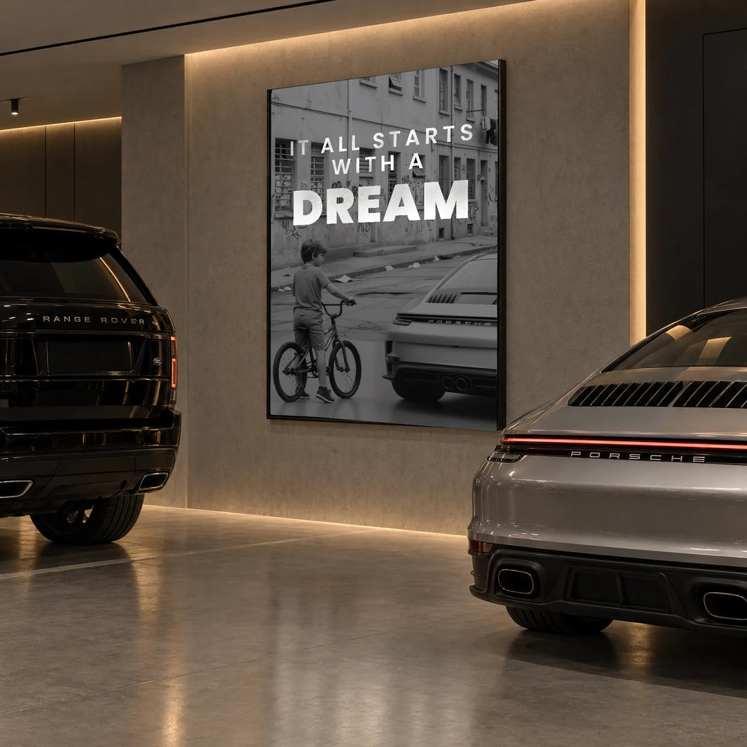 It All Starts With A Dream Porsche | Obraz, we wnętrzu