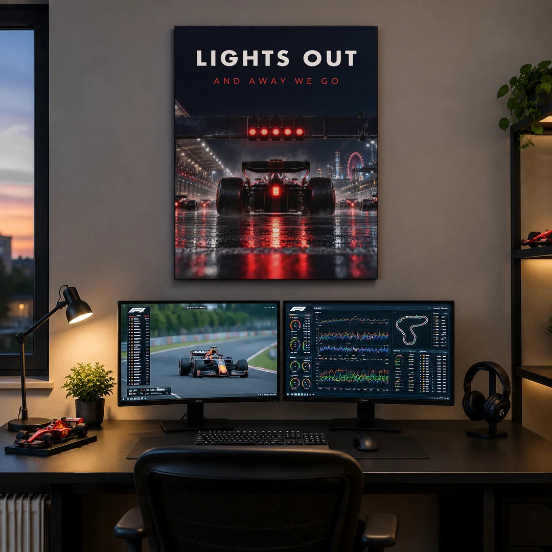 F1 Lights Out and Away We Go | Plakat, we wnętrzu