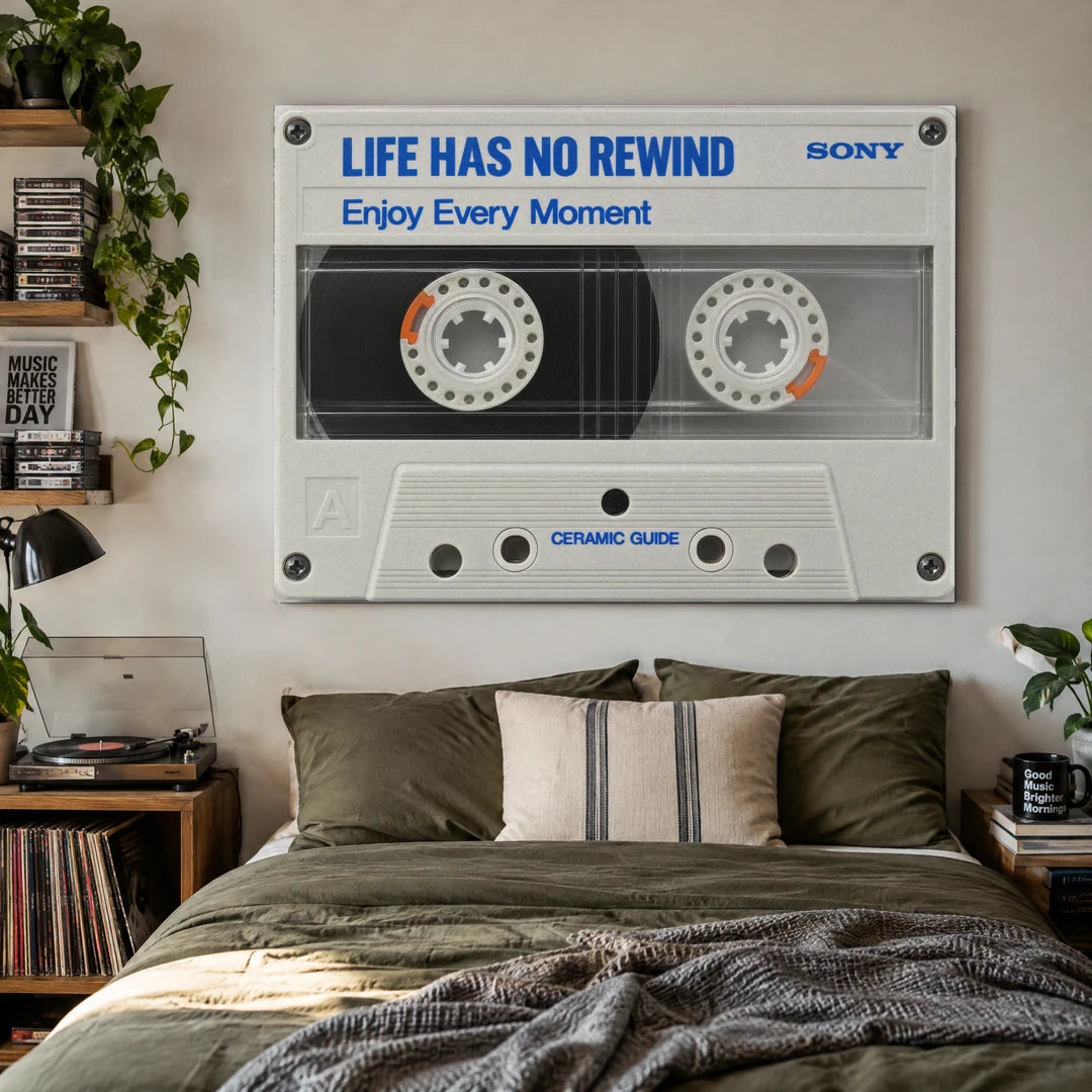 Kaseta Sony Life Has No Rewind | Obraz, we wnętrzu