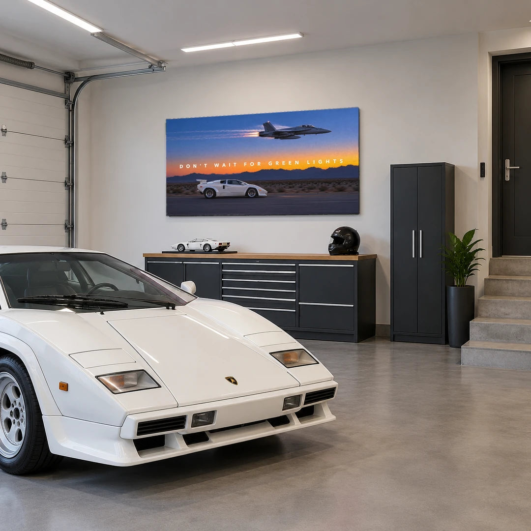 Countach Don't Wait For Green Lights | Obraz, we wnętrzu