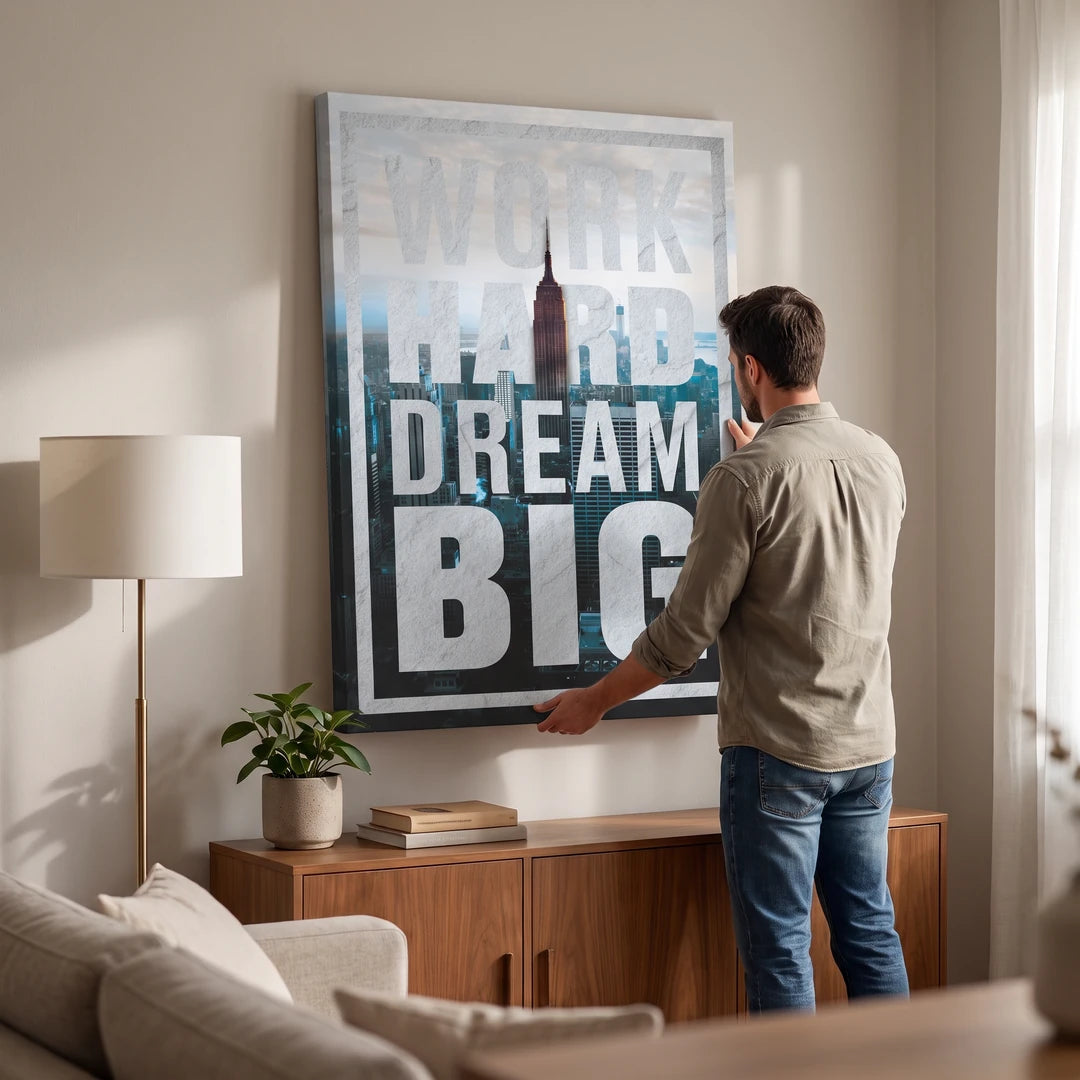 Work Hard Dream Big New York | Obraz, we wnętrzu