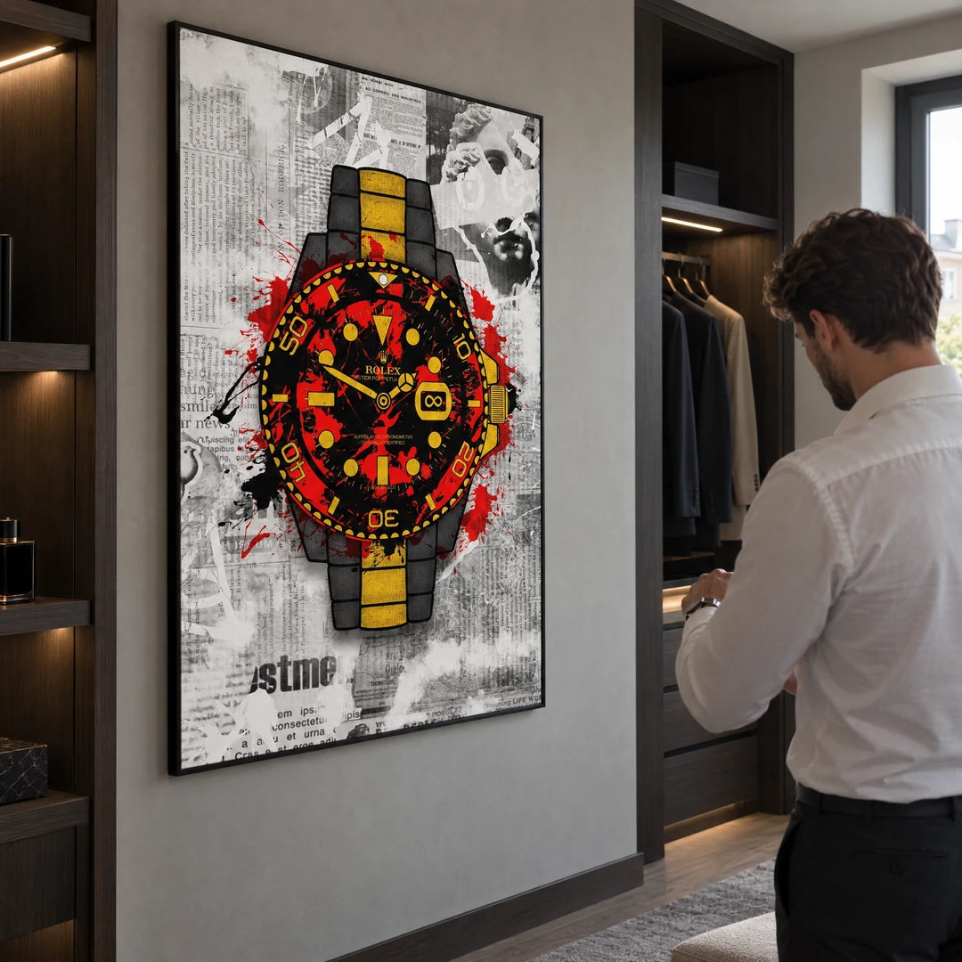 Czerwony Rolex | Plakat, we wnętrzu