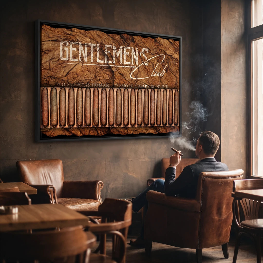 Gentlemen's Club Cigars | Plakat, we wnętrzu
