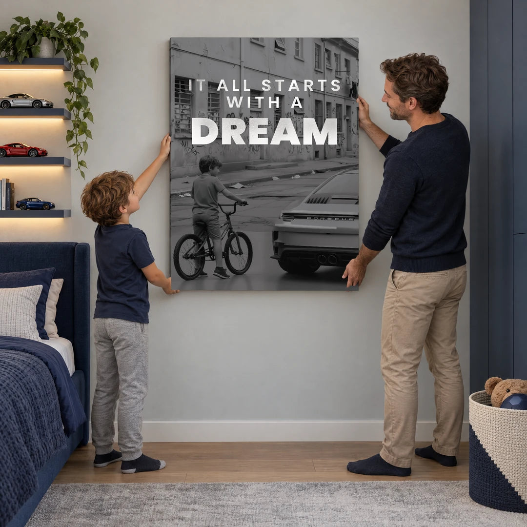 It All Starts With A Dream Porsche | Obraz, we wnętrzu