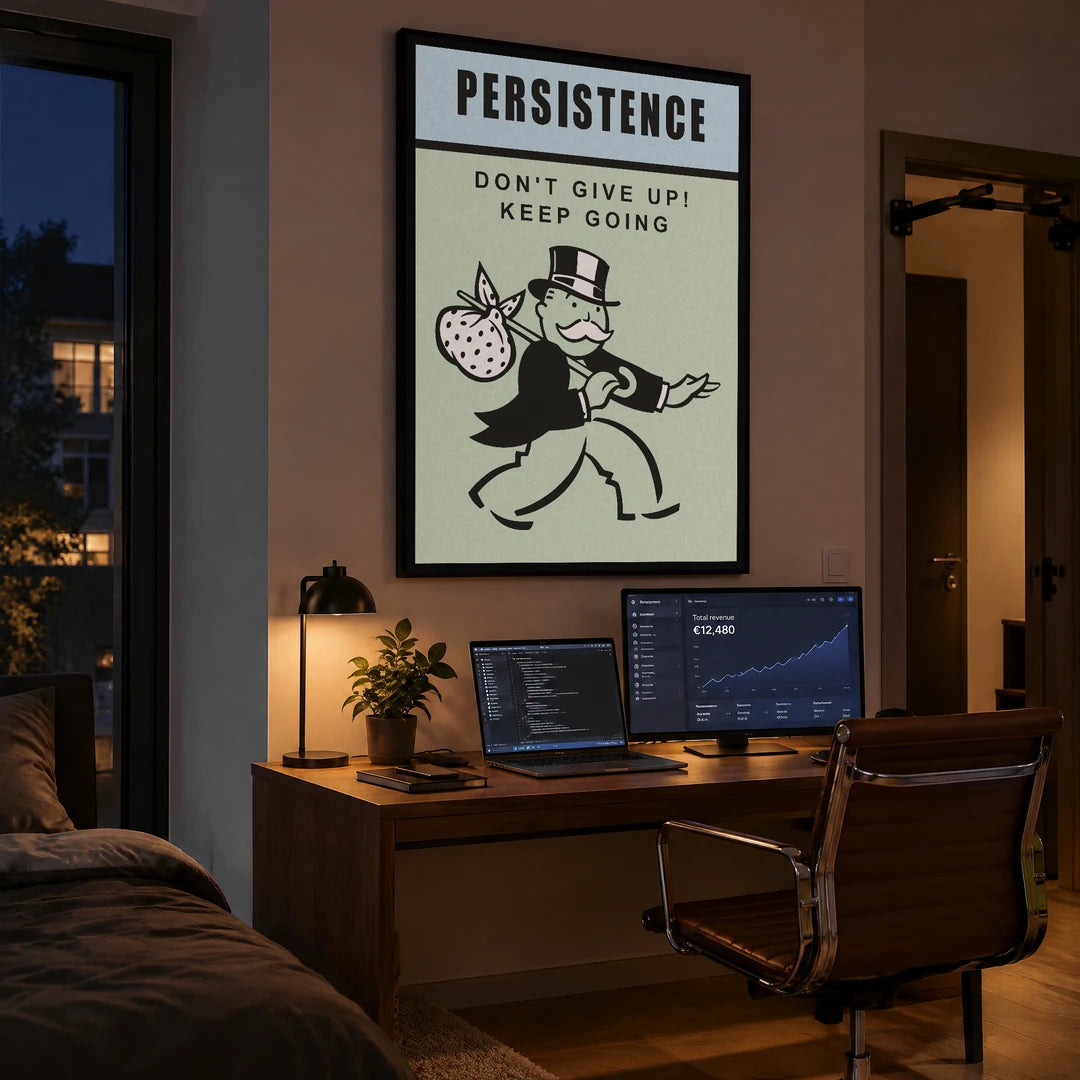 Monopoly Persistence | Plakat, we wnętrzu