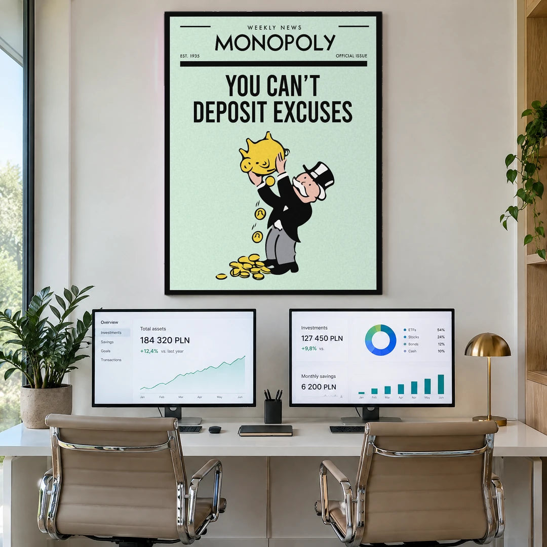 Monopoly You Can't Deposit Excuses | Obraz, we wnętrzu