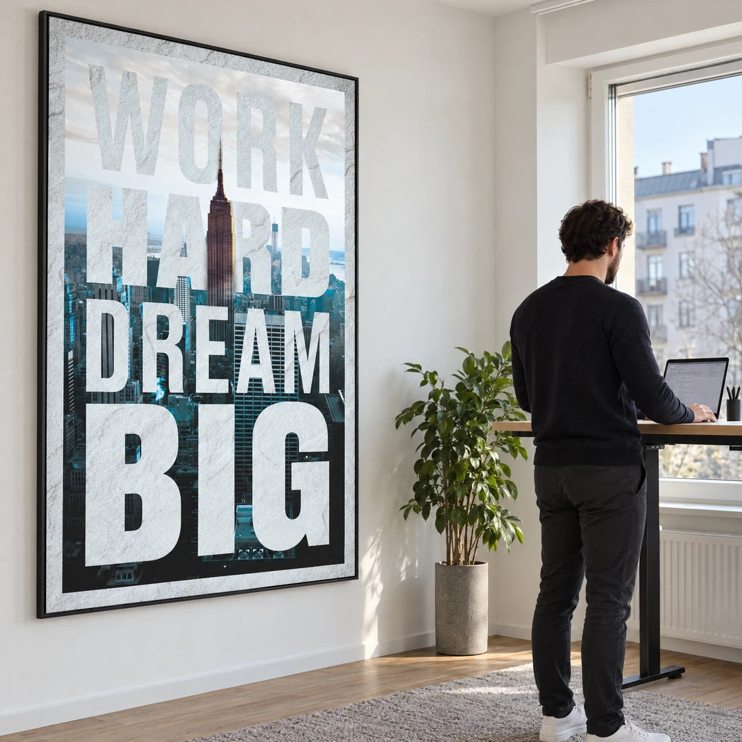 Work Hard Dream Big New York | Obraz, we wnętrzu