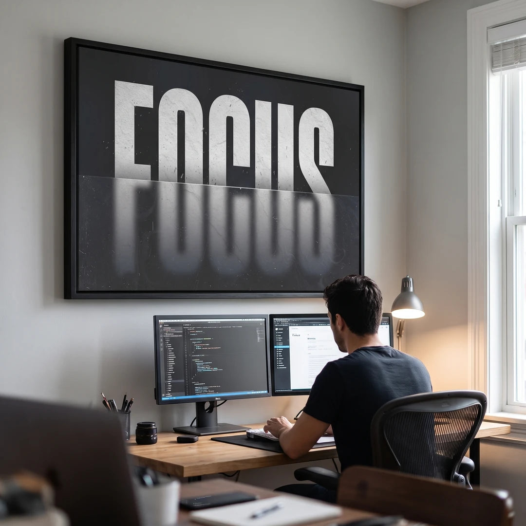 Focus | Plakat, we wnętrzu
