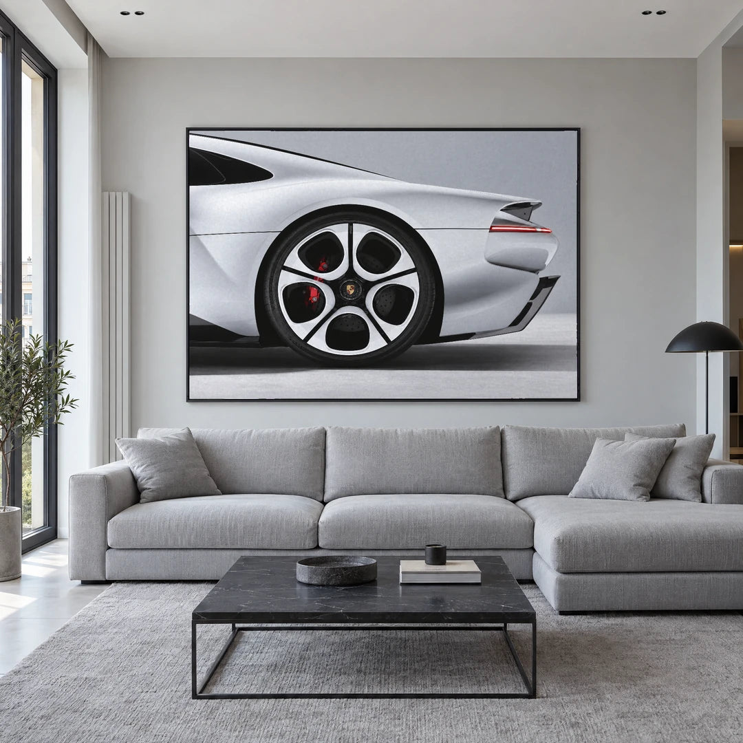 Porsche Mission S z Boku | Plakat, we wnętrzu