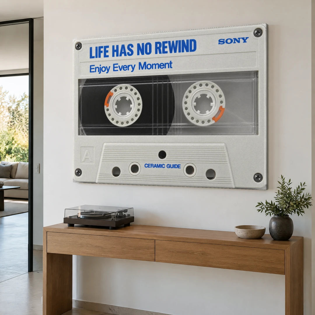Kaseta Sony Life Has No Rewind | Plakat, we wnętrzu