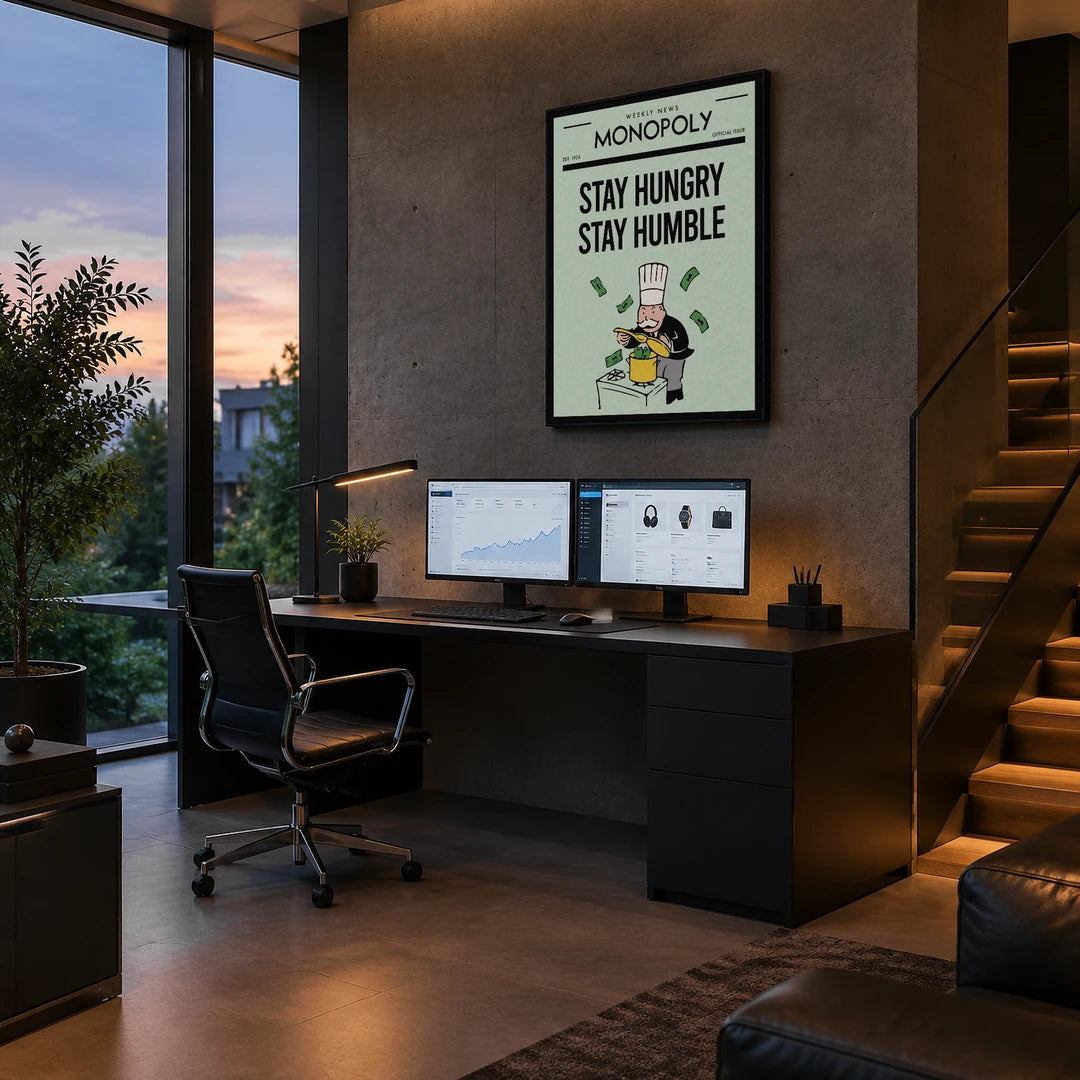 Monopoly Stay Hungry Stay Humble | Plakat, we wnętrzu