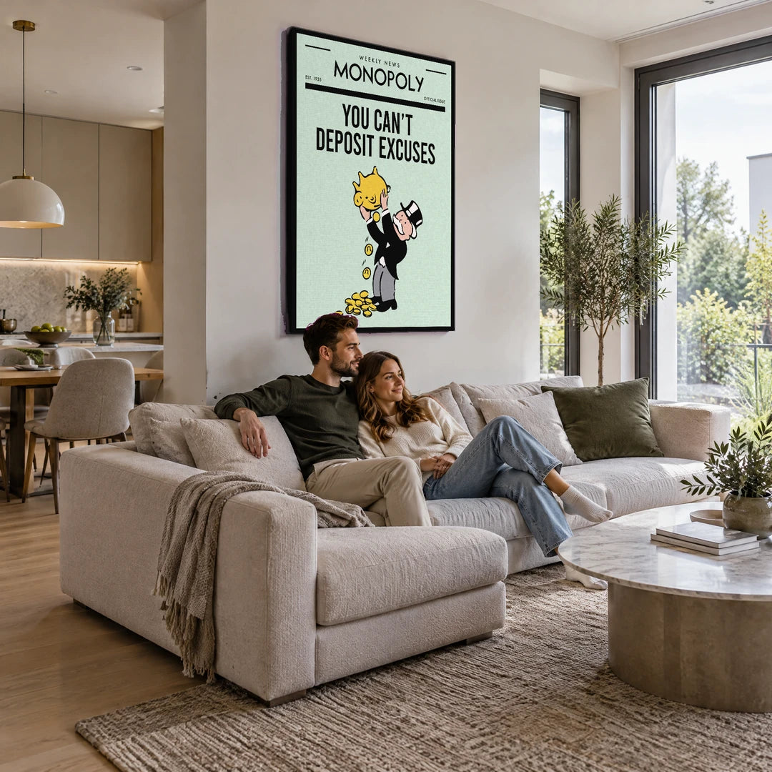Monopoly You Can't Deposit Excuses | Obraz, we wnętrzu