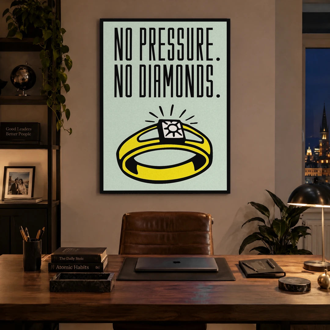 Monopoly No Pressure No Diamonds | Plakat, we wnętrzu