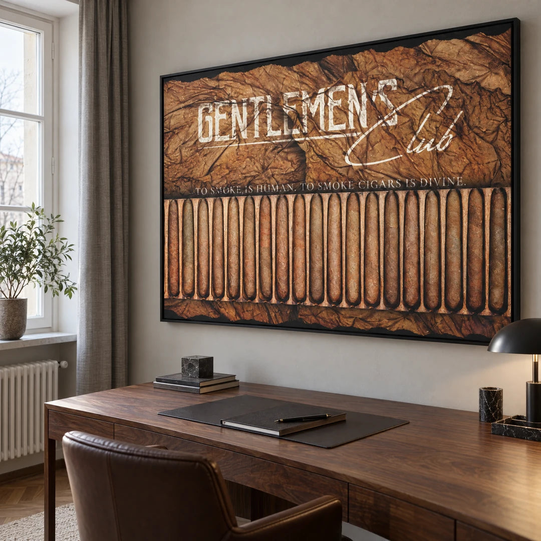 Gentlemen's Club Cigars | Plakat, we wnętrzu
